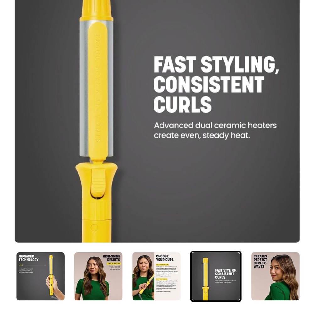 Drybar 1” Ceramic Pro Curling Iron with infrared hair protection and up to 450 - Picture 6 of 8